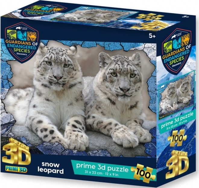 Animal Planet Endangered Species Snow Leopards 3D Puzzle