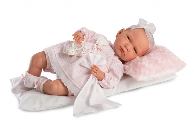 New Born Baby Doll Outfit With Decorative Pillow