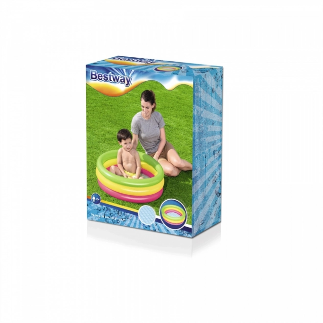 children's inflatable rainbow pool 70x24cm