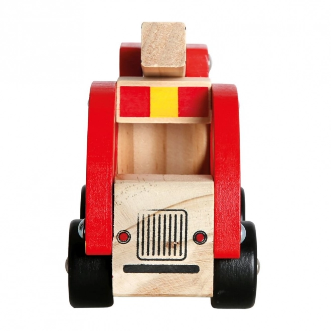 Wooden Fire Truck Toy for Kids