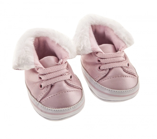 Pink Fur-Lined Doll Sneakers