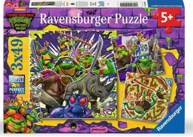 Puzzel Teenage Mutant Ninja Turtles 3×49 stukjes RAVENSBURGER