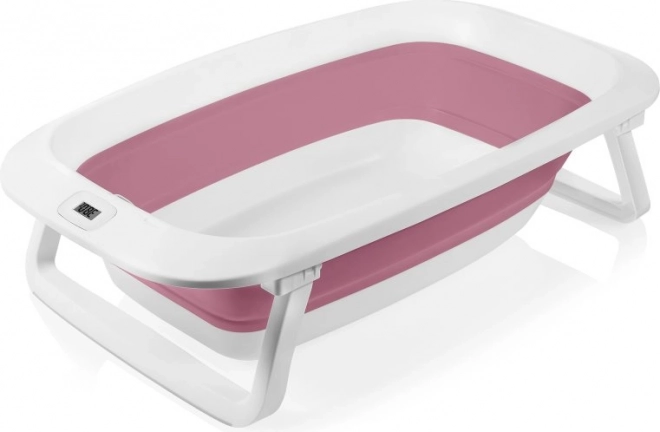 Lionelo Folding Baby Bathtub with Thermometer and Recliner Pink Magnolia