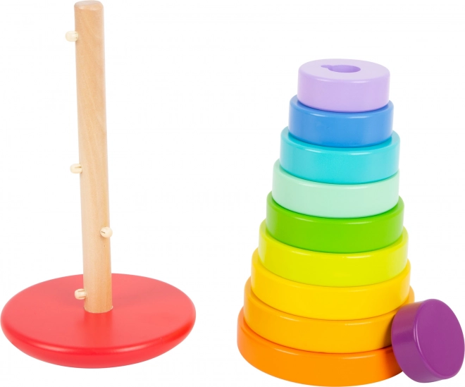 Small Foot Motor Skills Stacking Tower - Rainbow Edition