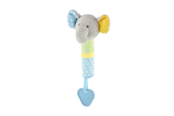 Squeaky Plush Elephant Teether Toy