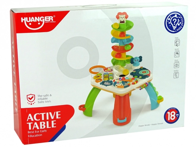 Educational Activity Table with Piano and Ball Slide