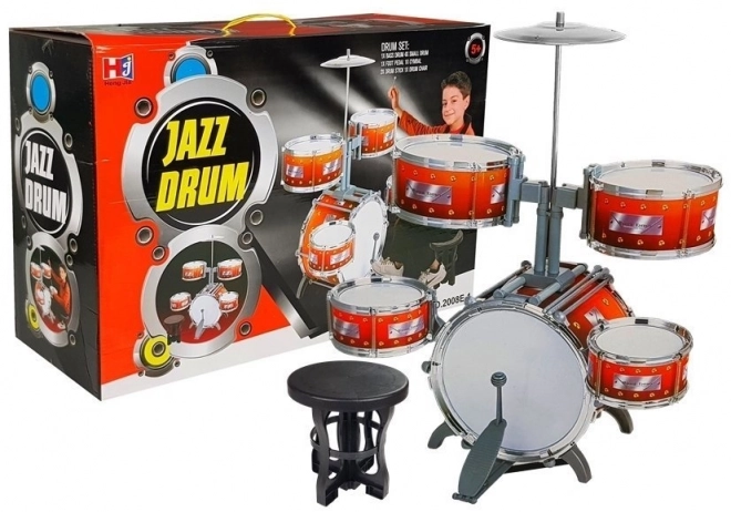 Children's Drum Set with Stool