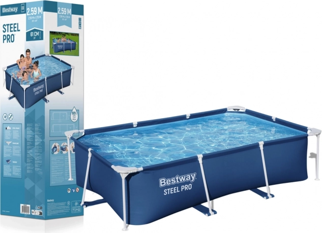 Vrtni bazen BESTWAY Steel Pro 259 × 170 × 61 cm, 2300 l