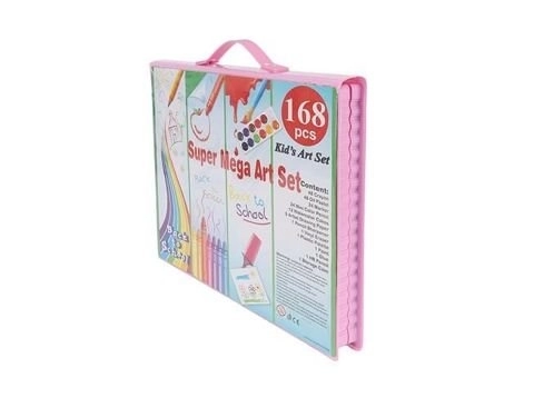 Painting and Drawing Set with Pink Case