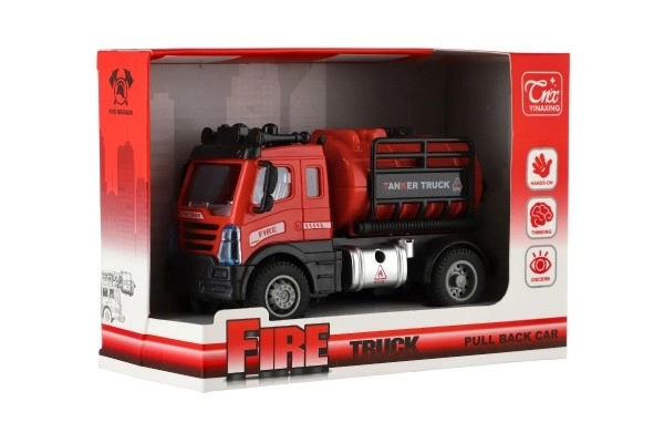 Fire Truck with Tank Back Pull Action