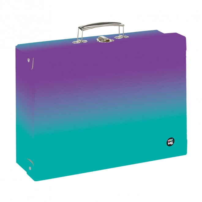 Children's Laminated Storage Case A4 OMBRE Purple-Blue