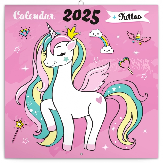 Unicorn Happiness Wall Calendar 2025