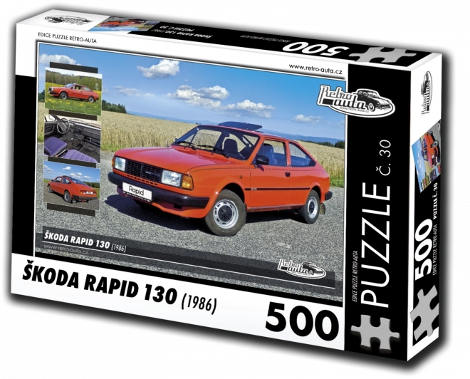 Retro Cars Puzzle Škoda Rapid 130