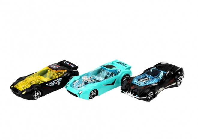 Metal Toy Cars Set in Carrying Case