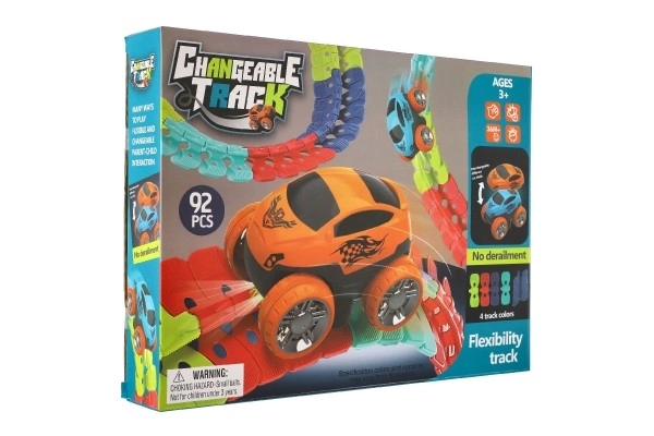 Colorful Flexible Race Track Set with Light-Up Car