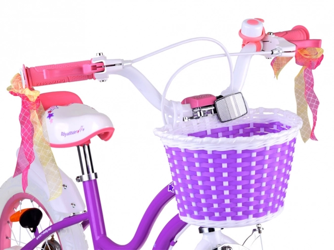 Blue Star Girl Kids Bicycle 14" – Purple