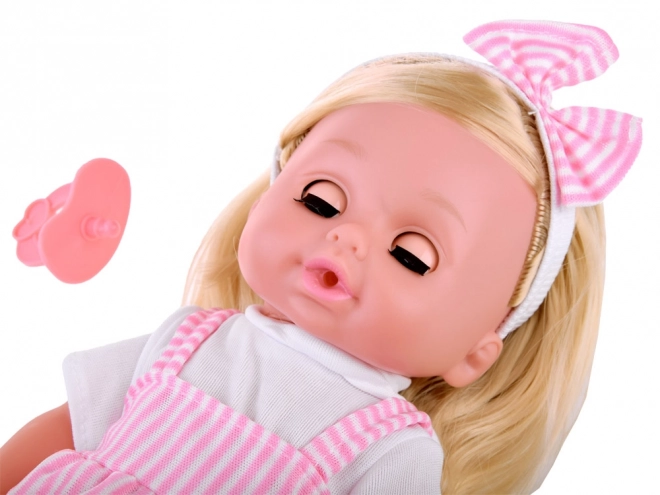 Interactive Baby Doll with Blonde Hair and Accessories