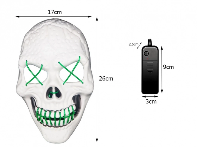 Led Skull Mask Halloween Glowing Party Mask