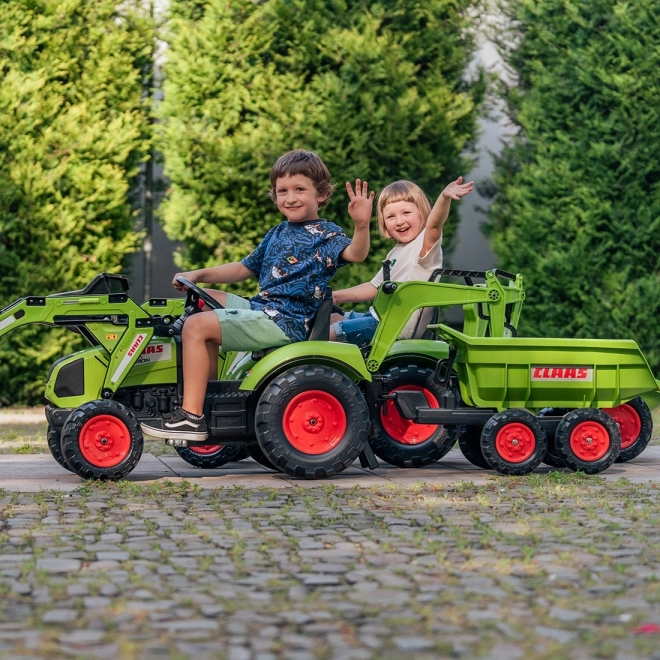 Pedal Tractor Claas Arion 430 green with front and rear scoop