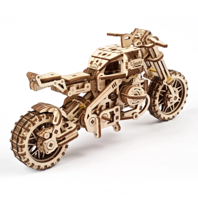 Ugears 3D Wooden Mechanical Puzzle Motorcycle with Sidecar