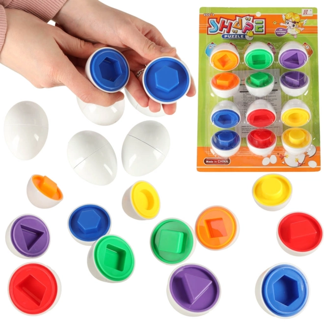 Educational Shape and Color Matching Eggs Set