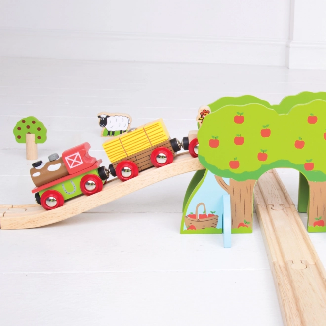 Bigjigs Rail Wooden Farm Train Set