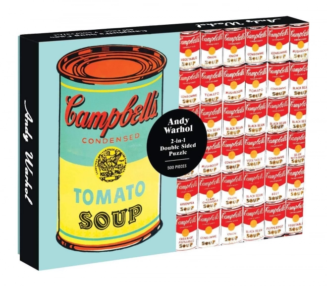 Galison Andy Warhol Soup Cans Double-Sided Puzzle