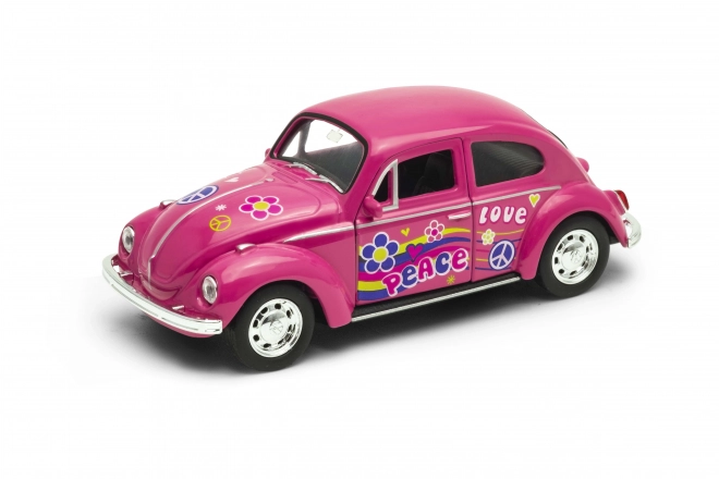 Welly Volkswagen Beetle Pink Rainbow Model Car