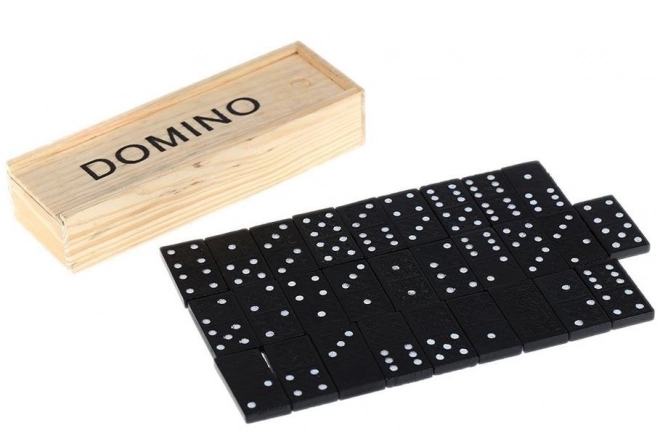 Hra domino v dřevěné krabičce 28 dílků