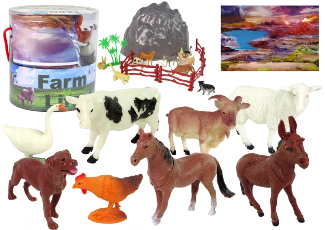 Farm Animals and Accessories Set - 34 Pieces