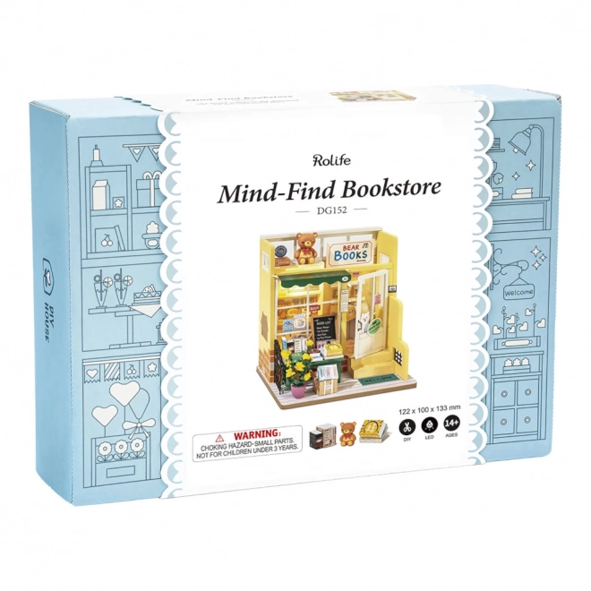 Robotime Rolife DIY Miniature Bookstore with LED Lighting