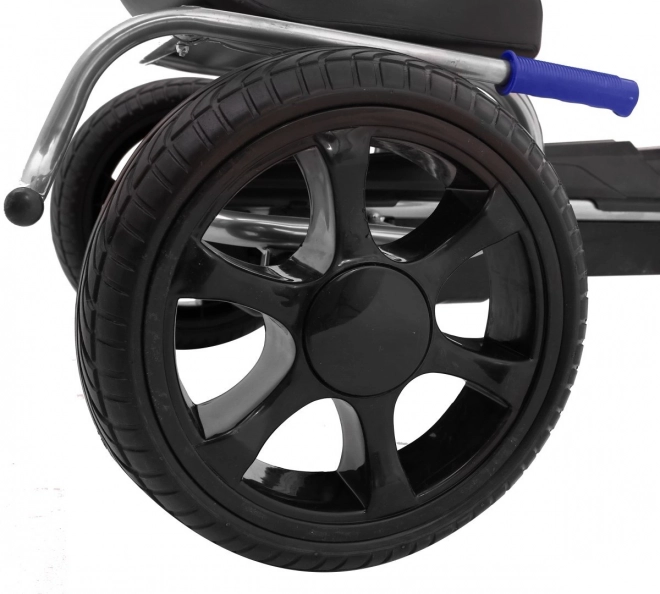 Grand Ride Pedal Go-Kart for Kids 3+ Blue + EVA Wheels + Adjustable Seat + Hand Brake