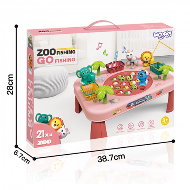 Interactive Fishing Game Table Pink