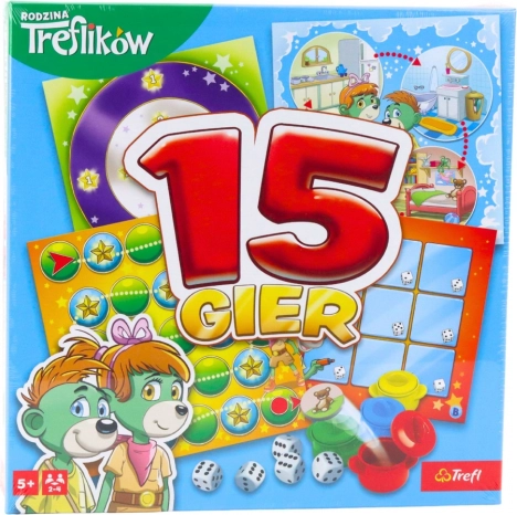 Brætspil 15 spil Treflík-familien Trefl