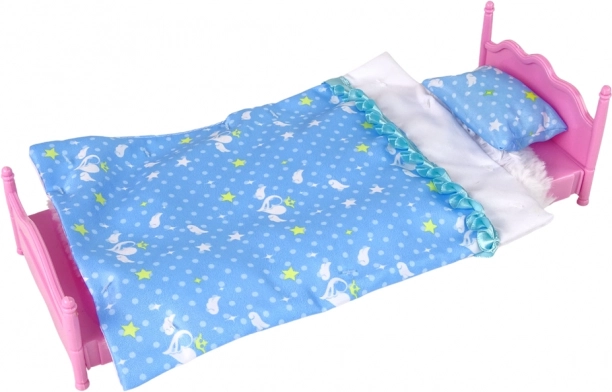 Cozy little bed with a duvet