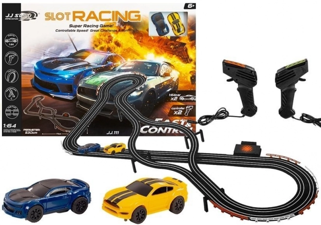 Racing Track with Slot Cars Set