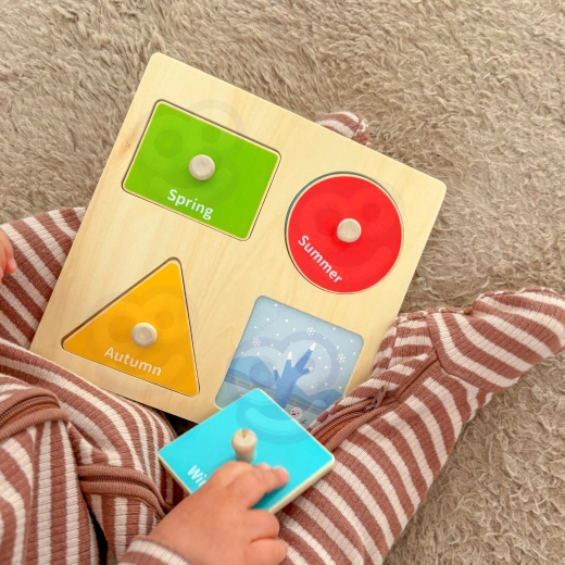 Puzzle ročních období s úchyty pro malé ruce
