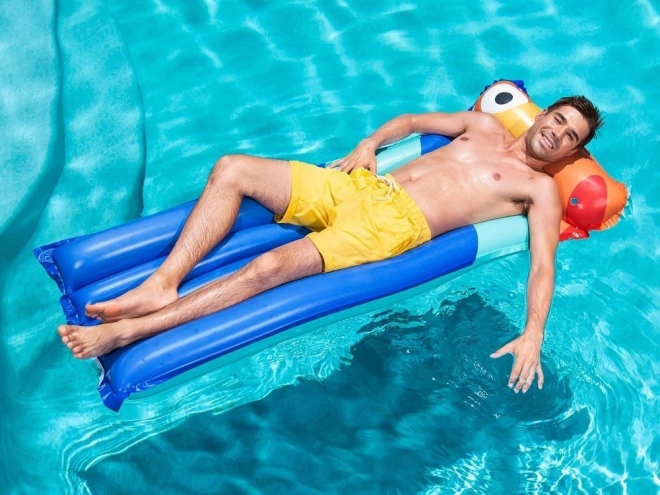 Inflatable Swimming Mattress Toucan Blue