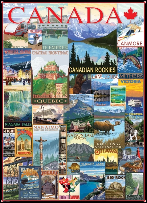 Eurographics Travel Posters Puzzle Canada 1000 Pieces