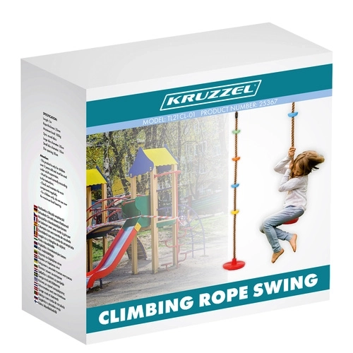 Kruzzel swing with climbing rope for children