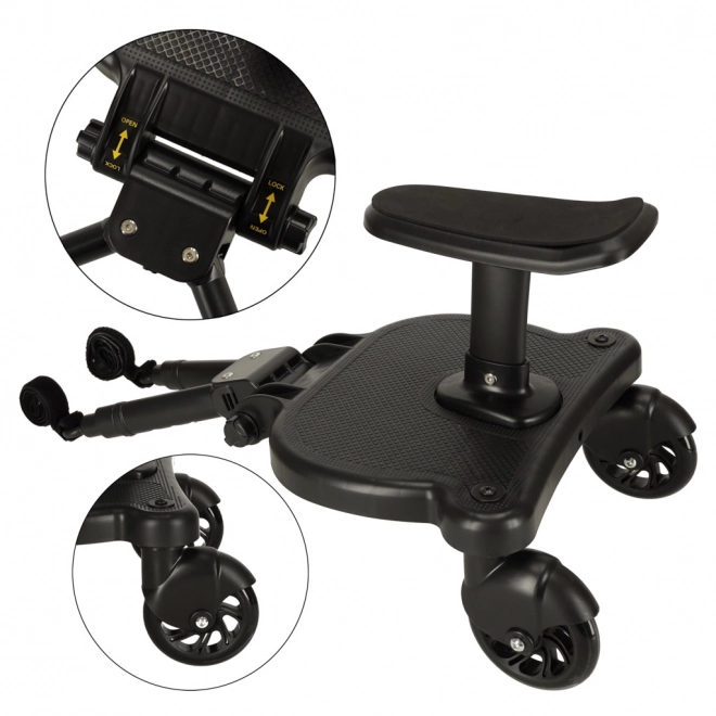 Stroller Board with Seat - Black