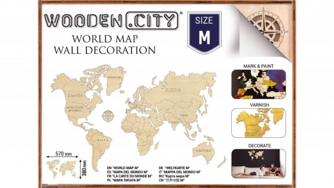 Wooden 3D World Map Puzzle