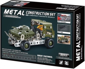 Metal Construction Military Car with Tank