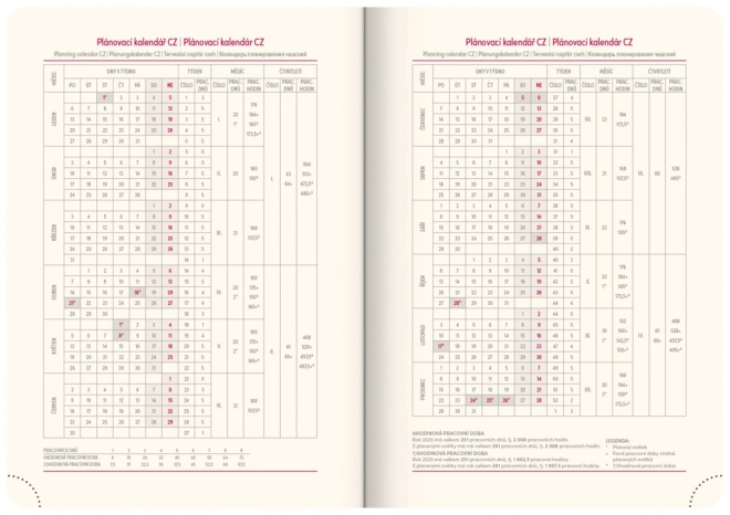 Daily Planner Diamante 2025 Black