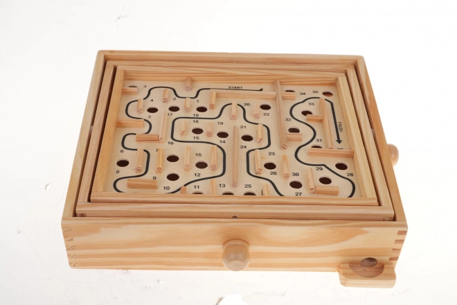 Wooden Dexterity Maze Game