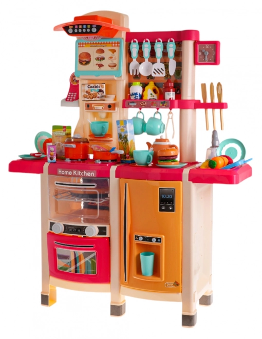 Interactive Kitchen Set with Lights and Sounds - Pink