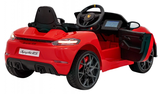 Elektrické autíčko Porsche 718 s MP4 audio panelom – Červené