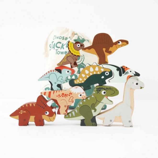 Stackable Dinosaur Wooden Toy Set