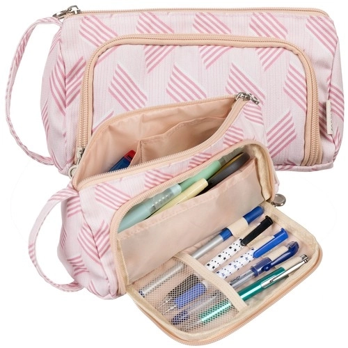 Large Pink School Pencil Case