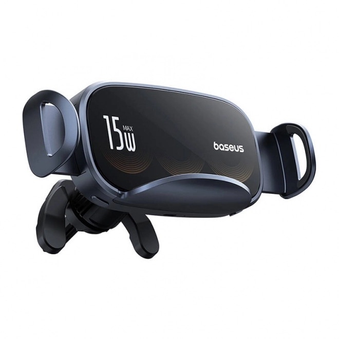 Supporto per auto con caricatore wireless Baseus LightChaser nero